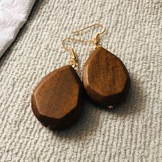 Wood Earrings 15 Styles | Etsy Wood Teardrop Earrings, Brown Wooden Dangle Jewelry, Wood Hoop Earrings, Brown Wood Drop Earrings, Bohemian Brown Wooden Earrings, Artisan Brown Wood Earrings, Trendy Earrings, Wooden Earrings, Wood Earrings