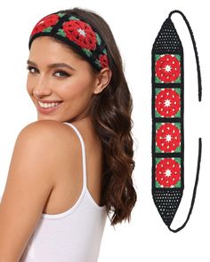 PRICES MAY VARY. WOMEN CROCHET HEADBANDS CAN BE WORN IN MANY WAYS - The tie-back crochet headbands for girls can be worn on your head to add color to your hairstyle or cover up any condition at the root of your hair on bad days. You can also add your favorite trinkets to the crochet cute headbands for women and wear it as a necklace. ADJUSTABLE TIE-BACK KNITTED HEADBAND - The girl knitted headband bandana is 15.75 inches long and 2.76 inches wide, with a 8.27 inches single side tie-back. The tie Crochet Headbands For Women, Heart Hairstyle, Crochet Headwrap, Bandana Crochet, Christmas Headbands, Hippie Headband, Hippie Headbands, Crochet Headbands, Crochet Idea