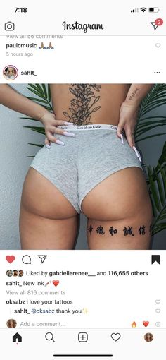 Back Of Thigh Tats For Women, Crazy Unique Tattoos, Women's Stomach Tattoos, 2023 Tattoo Ideas Women, Hip To Stomach Tattoos Women, Back To Hip Tattoos Women, Stomach Hip Tattoos Women, Hip Stomach Tattoo, Tattoo On Buttocks For Women