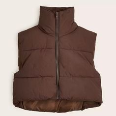 *Christmas Special* Zip Up Cropped Vest Has Drawn Strings For Tighter Fit Chaleco Casual, Thermal Vest, Comfortable Outfit, Winter Vest, Meeting Friends, Puffy Vest, Casual Belt, Vest Coat, Quilted Vest