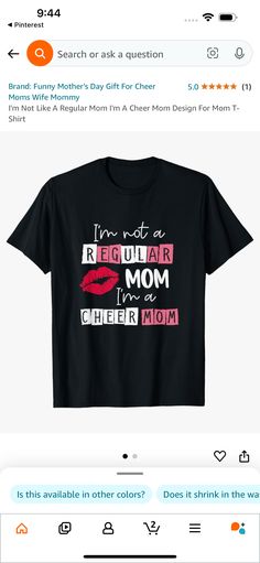 Funny Mothers Day Gifts, Cheer Shirts, Funny Mothers Day, Cheer Mom, Funny Mother, Mother's Day Gifts, Funny, T Shirt