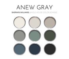 the new gray color scheme for shewin williams's whole house color scheme