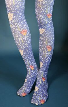 Funky Tights, Printed Tights, Funky Outfits, Textile Designer, Patterned Tights, Printed Art, William Morris, Look Cool, Fitness Inspo