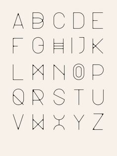 the alphabet is shown in black and white