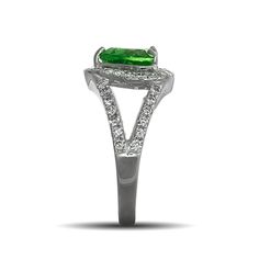 This 2.79 carat, Tsavorite ring is just a click away. Verdant green this beautiful heart shaped gem gives the ring its unique charm. Handcrafted in 14K white gold, the color of the metal supports the gemstone adding to the beauty of the ring. A great choice for a wedding ring or as an engagement ring, this ring is the perfect value for money. Order online info@jupitergem.com Tsavorite Jewelry, Tsavorite Ring, Verdant Green, Money Order, Detailed Ring, Beautiful Heart, Dainty Ring, Unique Charms, White Gold Rings