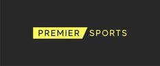 the logo for premer sports, which is yellow and black on a dark background