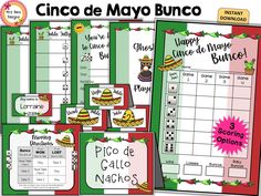 some mexican themed activities for kids to practice their language and spelling skills in the classroom