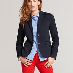 This Jacket Is So Versatile!! Looks Amazing At Work Or Paired With A Pair Of Jeans. Best Of Both Worlds With The Polish Of A Blazer And A Hint Of Stretch In A Comfortable Silky-Feel Finish. This Blazer Is A Classic With A More Feminine Silhouette. Stock Photo Is Exact Jacket With Blue Buttons. 97% Cotton, 3% Spandex. Lining 100% Polyester. Machine Washable. Imported. Perfect Condition. Make Me An Offer Waist-18.5” Bust-19” Outside Arm-24” Shoulder To Shoulder-16” Bottom Of Collar Length-24.5” Tommy Hilfiger Notch Lapel Business Casual Outerwear, Tommy Hilfiger Fitted Casual Outerwear, Tommy Hilfiger Single Breasted Work Outerwear, Tommy Hilfiger Fitted Long Sleeve Blazer, Tommy Hilfiger Notch Lapel Outerwear For Business Casual, Fitted Casual Tommy Hilfiger Outerwear, Fitted Single Breasted Preppy Outerwear, Tommy Hilfiger Winter Blazer For Work, Tommy Hilfiger Outerwear For Work