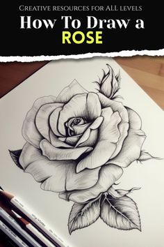 How to draw a rose easy way Realistic Flower Drawing Color, Beautiful Rose Drawing, Drawing Ideas Flowers, Messi Drawing, Rose Drawing Simple, Sketching Shading, Rose Step By Step, Draw A Rose