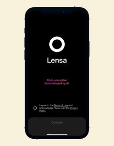 the lensa app on an iphone