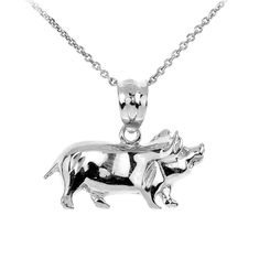 PRICES MAY VARY. handmade domesticated hoofed mammal pendant dangling from its dainty yet durable solid silver chain necklace THE SHINE OF SILVER – This gorgeous solid .925 sterling silver jewelry adds a touch of luxury to your look. Crafted of 100% genuine precious metal, you will fall in love with its unique styling. Make this design from our Amazon collection your signature piece, and you’ll win compliments every time you wear it. TOP QUALITY, AMERICAN MADE – Claddagh Gold is a family-run sma Shine Jewelry, Charm Pendant Necklace, Pet Necklace, Special Jewelry, Gold Jewellery Design, Animal Jewelry, Gold Charm, Sterling Silver Charm, Pigs