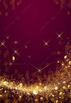 an abstract gold background with sparkles and stars