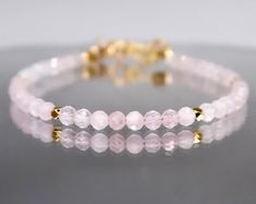 Madagascar Rose Quartz Bracelet, Sun Bracelet, Pink Bracelet, Fertility Gemstone Bracelet, Love Bracelet, Healing Gemstones, Protection Gift - Etsy Elegant Rondelle Crystal Bracelet Gift, Rose Quartz Gemstone Beaded Bracelets, Elegant Rose Quartz Healing Bracelets, Rose Quartz Gemstone Beaded Bracelets As Gift, Pink Rose Quartz Gemstone Bracelets, Rose Gold Gemstone Beaded Bracelet For Gift, Elegant Rose Gold Jewelry With Gemstone Beads, Rose Gold Beaded Bracelets With Gemstones As A Gift, Pink Faceted Bracelet Jewelry