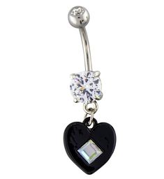 Black heart dangly belly button ring with CZ top gem. Size 14 gauge. $12.95/pc. Cute jewelry for a navel piercing collection. Domestic orders over $20 ship free. Over 850+ styles to browse from. Shop UrbanBodyJewelry.com Piercing Collection, Belly Button Piercings, Black Grunge, Navel Piercing, Belly Button Piercing, Belly Button Ring, Button Ring, Black Heart, Black Rings