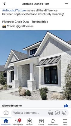 a house that is on the facebook page with an ad for it's website