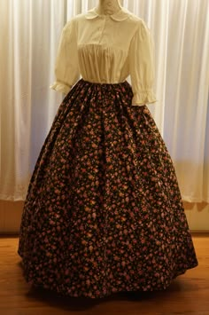 Split Riding Skirt, Riding Skirt, 19th Century Clothing, Drawstring Skirt, Hoop Skirt, Old Fashion Dresses, Century Clothing, Little Women, Historical Dresses