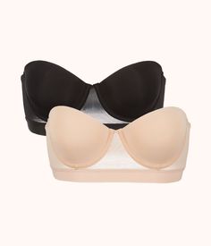 Bundle up! Snag the duo pack and save $20 on this strapless fave.  This smooth strapless is a must-have staple you need in your wardrobe STAT. With it's classic balconette shape and smooth cups, it mimics your fave t-shirt bra, but with that extra hold and lift you need in a strapless bra!  Our bras are designed to blend the best elements of athleisure and lingerie — minimal design for maximum comfort and support. If you're in between band sizes, size up! Best Strapless Bra, Strapless Bras, Bra Size Guide, The Duo, New Bra, Perfect Bra, Everyday Bra, Best Wear, T Shirt Bra