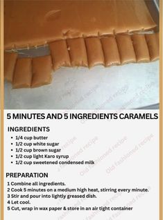 the instructions for how to make homemade caramel cookies