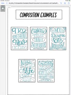 the composition worksheet for composition examples is shown in this screenshote screen shot