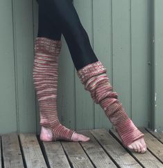 These hand knit stirrup socks/leg warmers are perfect for yoga, Pilates or dance class. They will keep your feet and ankles warm, but leave your toes and heels open to grab the mat or floor. Perfect gift for your favorite yogi or dance teacher.   These great leg warmers are not just for your work out class.  You can wear them with your skinny jeans and boots or with a skirt and ballet flats.  Wear them pulled up above the knee or slouched from ankle to knee.  You can fold the top down or pull it Footless Leg Warmers For Yoga In Winter, Casual Winter Leg Warmers For Yoga, One Size Footless Leg Warmers, Casual Winter Yoga Leg Warmers, Casual Leg Warmers For Yoga In Winter, Stretch Leg Warmers For Yoga In Winter, Comfortable Stretch Knitted Leg Warmers, Winter Festival Leg Warmers, Knitted Footless Stretch Socks