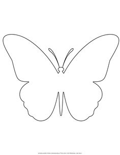 the outline of a butterfly on a white background