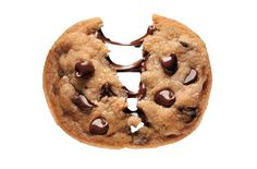 a cookie with chocolate chips on it