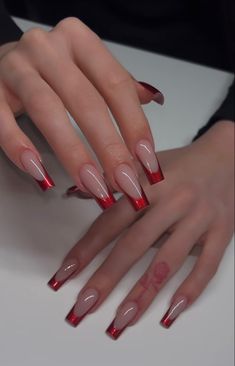 Red Chrome Nails, Wine Nails, Cherry Wine, Xmas Nails, Prom Nails, Luxury Nails, Fire Nails, Classy Nails, Pretty Acrylic Nails