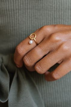 Celina Pearl Ring (upclose)