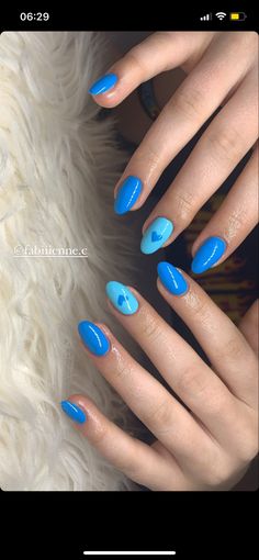 Blue Nails With Heart, Blue Valentine Nails, Light Blue Nails, Gel Toes, Blue Valentine, Valentine Nails, Blue Gel, Valentine Fun