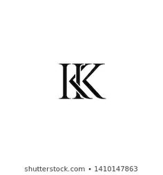 the letter k is shown in black and white