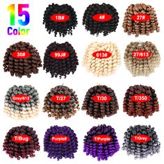 SAMBRAID Synthetic 8 Inch 22 Strands Jumpy Wand Curls Crochet Hair Jamaican Bounce Crochet Hair Spring Twist Braids, Crochet Hair Curly, Wand Curl Crochet Hair, Jamaican Bounce Crochet, Jamaican Bounce, Curly Crochet Braids, Crochet Braids Hair, Crochet Hair Extensions, Spring Twists