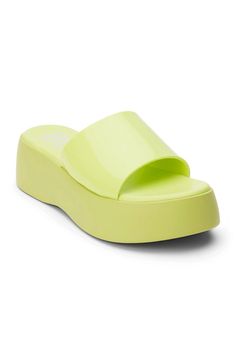 Lime Solar Sandal — Prism Boutique Open Toe Platform Sandals In Plastic, Pvc Sandals With Round Toe For Summer, Casual Jelly Sandals With Translucent Outsole For Summer, Spring Jelly Sandals With Translucent Outsole, Trendy Jelly Sandals For Summer, Trendy Summer Platform Jelly Sandals, Trendy Pvc Sandals For Summer, Trendy Platform Jelly Sandals For Spring, Trendy Spring Platform Jelly Sandals