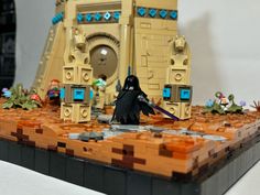 a lego star wars scene with darth vader