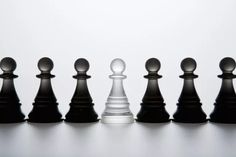 chess pieces are shown in black and white colors, with the numbers on each side