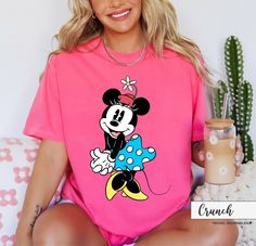 Minnie Mouse Shirt - Cute Minnie Mouse T-Shirt - Beauty Minnie Shirt - Gift For Wife - Mickey Mouse Shirt - Mickey Couple T-Shirt How can I order? 1️) Please review all the information provided before placing an order 2️) Select the shirt type and size. 3️) Select the color of the shirt using the following options. 4️) Need more Items? Add the current item in the cart. And If you like to add more items to your order please press the back button and repeat steps 1-4 again. 5️) Once all your desir Cute Minnie Mouse Shirt With Crew Neck, Pink Crew Neck Top With Mickey Mouse, Cute Pink Mickey Mouse Tops, Cute Minnie Mouse Crew Neck Shirt, Cute Pink Mickey Mouse Top, Pink Mickey Mouse Crew Neck Top, Pink Mickey Mouse T-shirt With Crew Neck, Fun Pink Minnie Mouse Top, Minnie Mouse Crew Neck Top