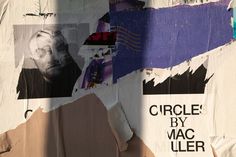 a collage of photos and text on a piece of paper with the words circle by mac miller