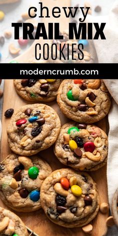 cookies with m & m's and candy on top