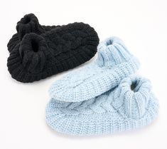 Staying in? These cable knit slipper socks keep your feet wonderfully warm when you're padding around the house. Infused with aloe (which has been known to help moisturize the skin), these soothing socks also make great gifts or stocking stuffers. From MUK LUKS. Knit Slipper Socks, Cable Knit Socks, Knitted Slippers, Slipper Socks, Staying In, Knitting Socks, Stocking Stuffers, Faux Suede, Cable Knit