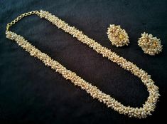 Mogappu Chain Designs, Pearl Mala Designs, Pearl Chain Designs, Mala Designs, Pearl Mala, Gold Pearl Jewelry, Indian Bridal Jewelry Sets, Pearl Jewelry Design