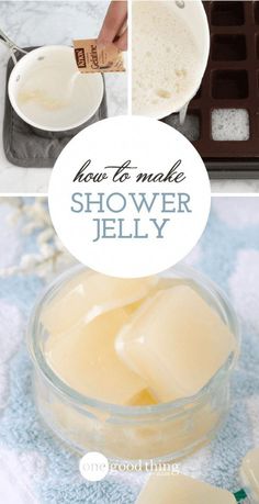 how to make shower jelly in a glass bowl