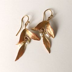 Tapestry Earrings - Goldmakers Fine Jewelry Michael Michaud, Artfully Designed, Mission Statement, Copper Finish, Leaf Necklace, Crafted Jewelry, Wire Earrings, Copper Color, Flower Earrings