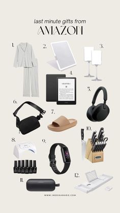 various items that include headphones, an electronic device and other things to buy from the store