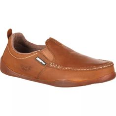 Men's Brown Georgia Boot Cedar Falls Moc-toe Slip-on Size 10.5(wide) : Target Leather Slip-on Walking Shoes With Rubber Sole, Comfortable Leather Moc Toe Slip-ons, Rugged Slip-on Leather Shoes With Leather Footbed, Rugged Leather Slip-on Shoes With Leather Footbed, Leather Slip-on Walking Shoes, Brown Rubber Sole Slip-ons For Outdoor, Brown Leather Slip-on Outdoor Shoes, Leather Slip-ons With Leather Sole For Walking, Brown Outdoor Walking Shoes With Stitched Sole