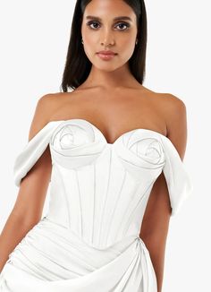 Imani White Corset Two-Piece Dress Atelier Dresses | Azazie White Formal Dresses, Atelier Dress, White Dress Formal, White Corset, For Your Party, Two Piece Dress, Piece Dress, Party Wedding, Two Piece