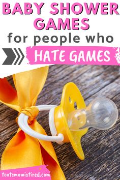 Easy Baby Shower Games that are low prep for people who hate baby shower games. Baby shower games everyone likes. #babyshowers #babyshowergames Best Baby Shower Games Funny, Non Lame Baby Shower Games, Any Shower Games, Bridal Baby Shower Combo, Large Baby Shower Games, Baby Shower Simple Games