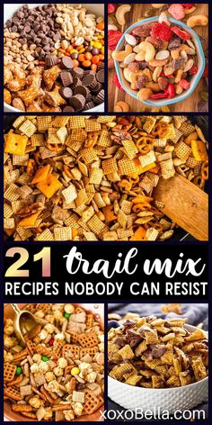 Easy recipes for making trail mix Fall Trail Mix Recipe, Chex Mix Recipes Crock Pot, Fall Snack Mix Recipes, Homemade Trail Mix Recipes, Healthy Trail Mix Recipes, Trail Mix Ingredients, Chex Snack Mix, Fall Snack Mixes