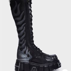 New Rock Steel Tower Boots, I Bought The Boots Directly From New Rock In Spain, Boots Are Brand New, I Have All The Original Packaging And Boxes. I Also Have Pictures Of The Actual Boots. They’re Brand New Never Wore Them. Dolls Kill Is Selling Them For $350 Silver Punk Boots For Streetwear, Edgy High-top Boots With Vibram Sole, Edgy High-top Boots With Leather Sole, Leather High-top Boots For Concert, Rock Style High-top Platform Boots, Rock Style Leather Platform Boots, Rock Style High-top Leather Boots, Leather Rock Style Platform Boots For Fall, Leather Closed Toe Boots For Concerts