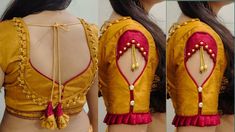 Bnarsi Sadi Blouse Design, Back Designs For Blouse Saree, Blouse Ke Design, Latest Fashion Blouse Designs, ब्लाउज बैक नेक डिजाइन, Back Neck Blouse Design, Back Neck Blouse, Gharara Designs, Diwali Card