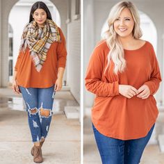 Our ALL NEW Slouchy is here!!! This stunning rust tunic has a flattering CURVED hem, our signature dolman sleeves and long, loose fit! This tunic is going to be your new go-to piece for the fall and winter! It is seriously the softest material ever, and the bold color makes it SO fun to style! Pair it with leggings, skinnies, booties, flats, a scarf, some glam accessories...seriously the opportunities are endless!! This comfy, cute beauty is a no-brainer!!
95% Cotto Casual Batwing Sleeve Tunic For Fall, Brown Long Sleeve Tunic For Fall, Long Sleeve Brown Tunic For Fall, Glam Accessories, Crochet Inspiration, Bold Color, Be Bold, Dolman Sleeve, Fall And Winter