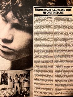 an article from the rolling stones'album, with photos of him and his band members